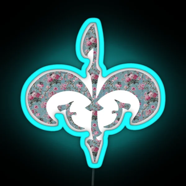 Floral Royal Symbol RGB Neon Sign