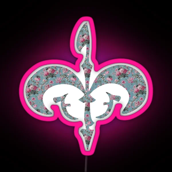 Floral Royal Symbol RGB Neon Sign