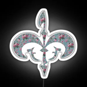 Floral Royal Symbol RGB Neon Sign