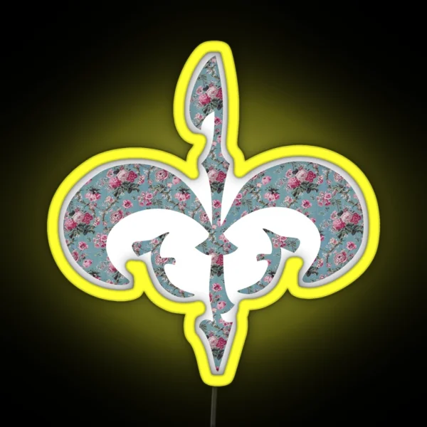 Floral Royal Symbol RGB Neon Sign