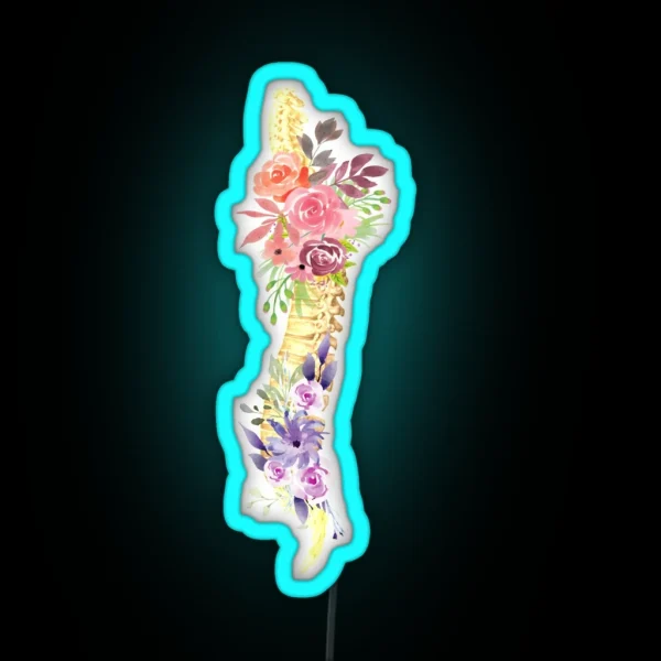 Floral Spine Anatomy RGB Neon Sign