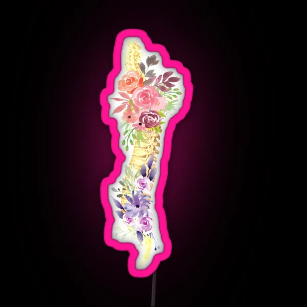 Floral Spine Anatomy RGB Neon Sign