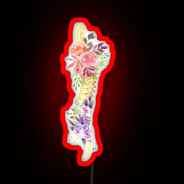 Floral Spine Anatomy RGB Neon Sign