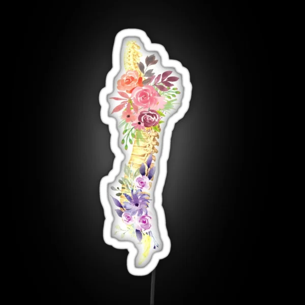 Floral Spine Anatomy RGB Neon Sign