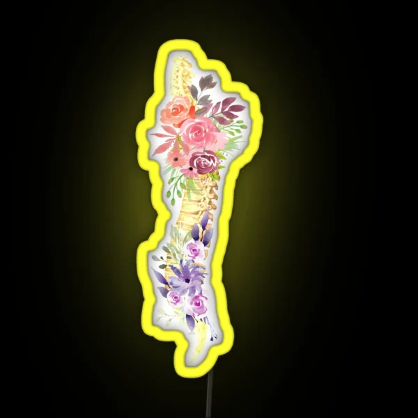 Floral Spine Anatomy RGB Neon Sign