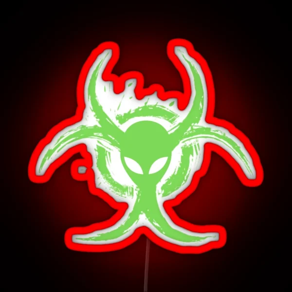Florescent Green Biohazard Alien RGB Neon Sign