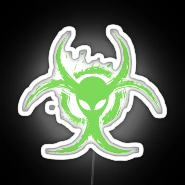 Florescent Green Biohazard Alien RGB Neon Sign