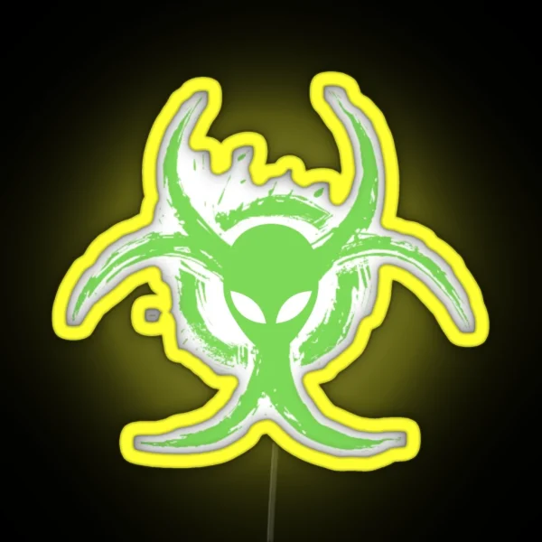 Florescent Green Biohazard Alien RGB Neon Sign