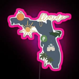 Florida Led Sunshine State RGB Neon Sign