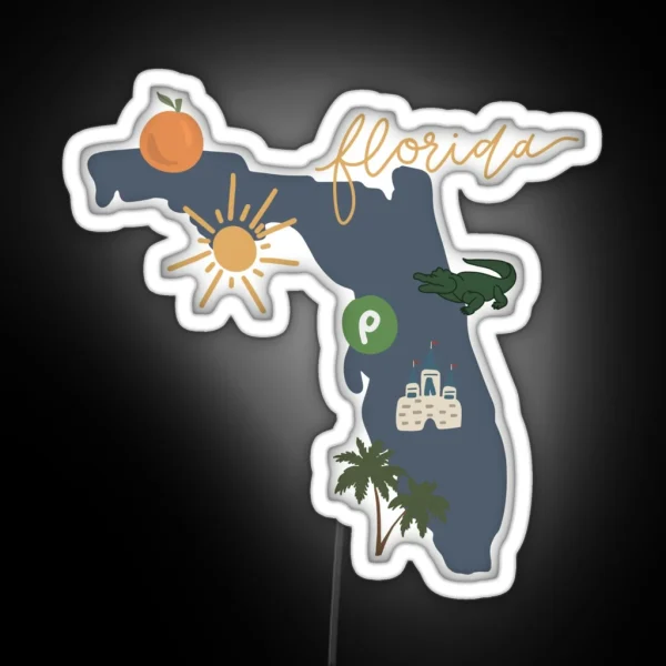 Florida Led Sunshine State RGB Neon Sign