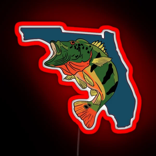 Florida Peacock Bass RGB Neon Sign
