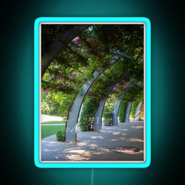 Flower Covered Walkway RGB Neon Sign