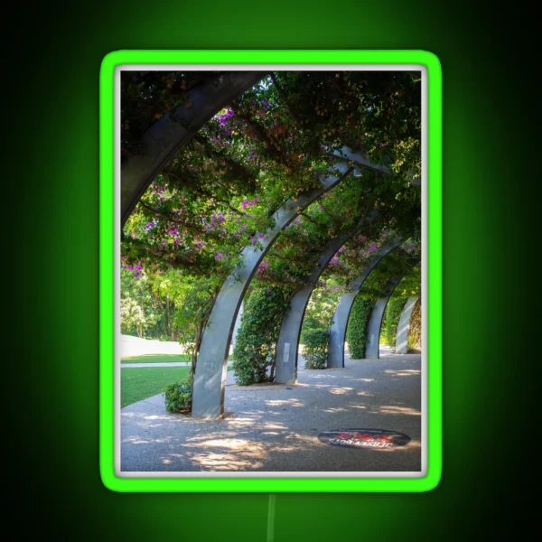 Flower Covered Walkway RGB Neon Sign