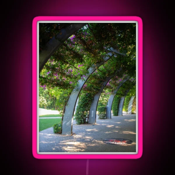 Flower Covered Walkway RGB Neon Sign