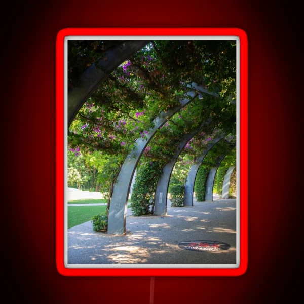 Flower Covered Walkway RGB Neon Sign