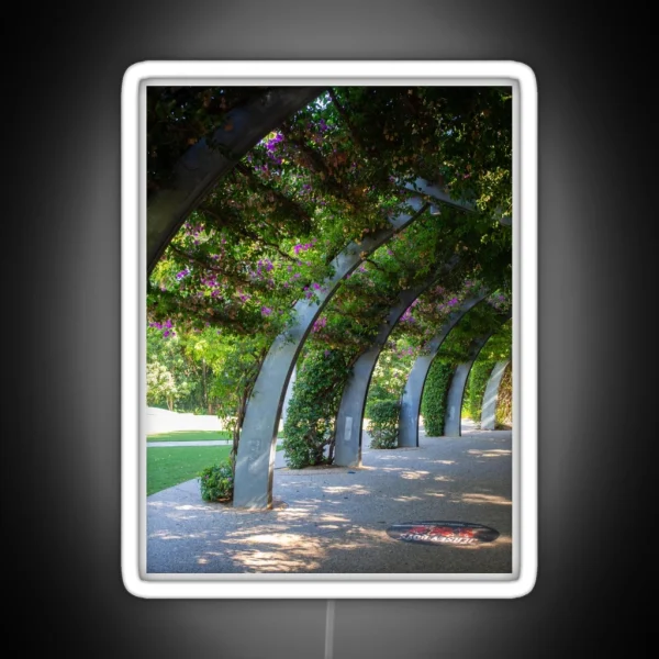 Flower Covered Walkway RGB Neon Sign