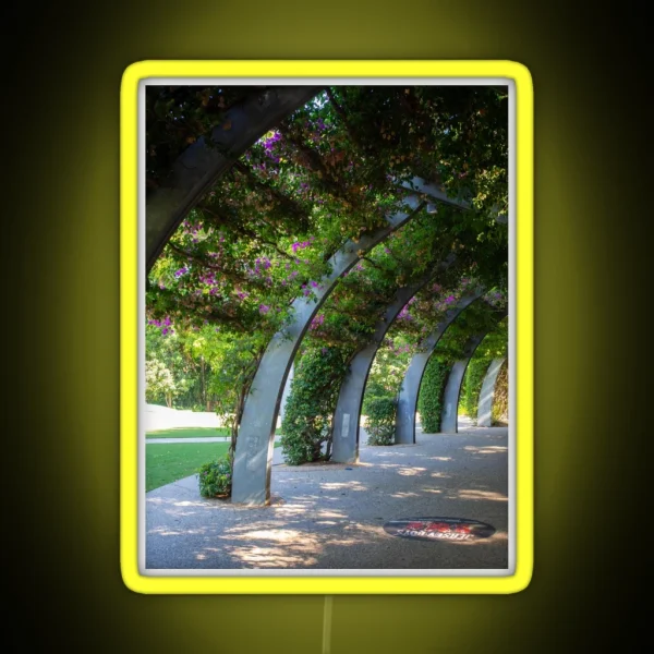 Flower Covered Walkway RGB Neon Sign
