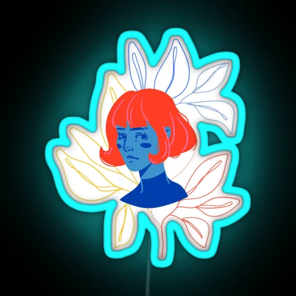 Flower Girl RGB Neon Sign