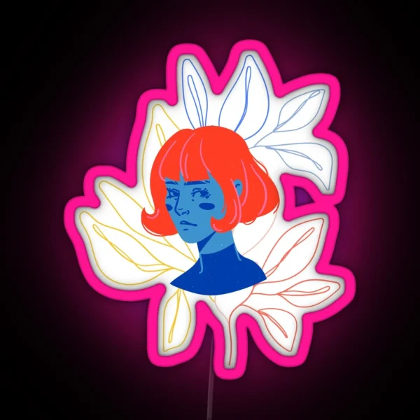 Flower Girl RGB Neon Sign