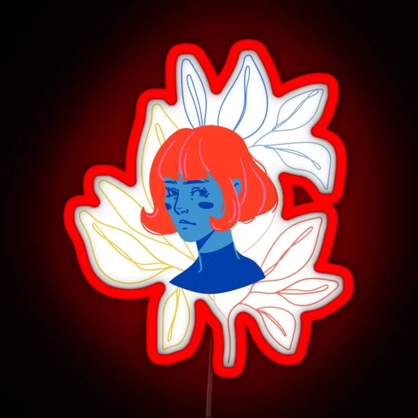 Flower Girl RGB Neon Sign