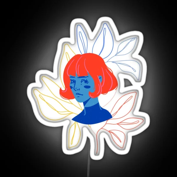 Flower Girl RGB Neon Sign