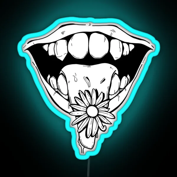 Flower Mouth RGB Neon Sign