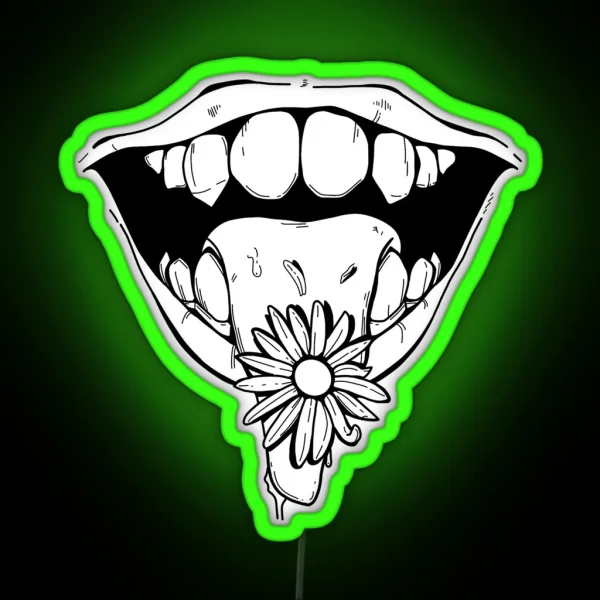 Flower Mouth RGB Neon Sign