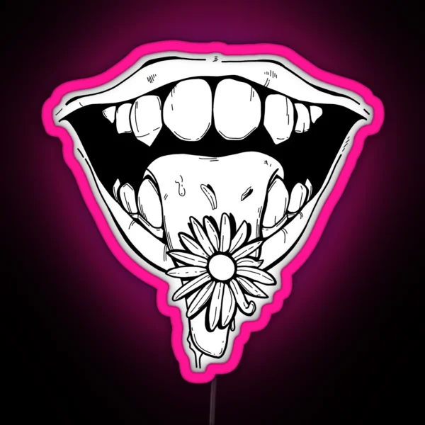 Flower Mouth RGB Neon Sign