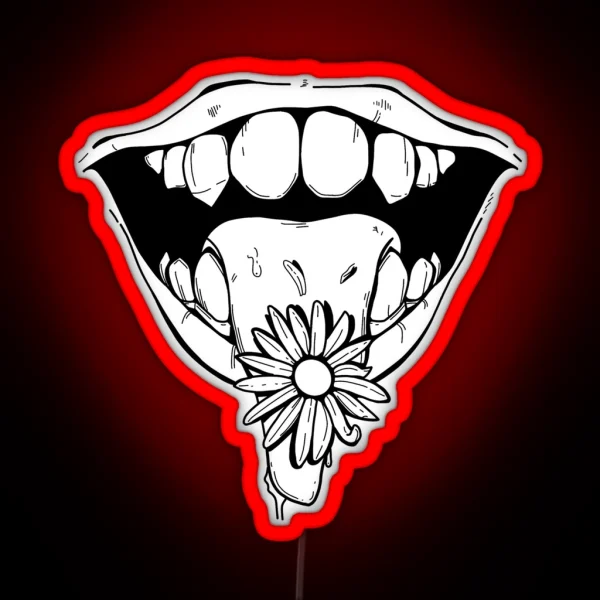 Flower Mouth RGB Neon Sign