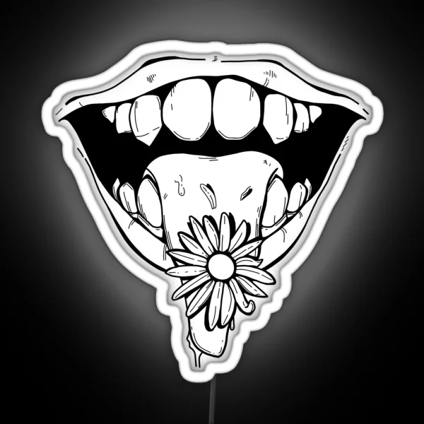 Flower Mouth RGB Neon Sign