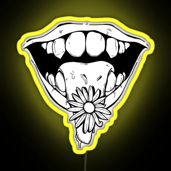 Flower Mouth RGB Neon Sign