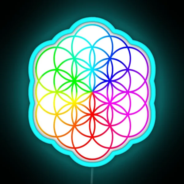 Flower Of Lifethe Flower Of Life RGB Neon Sign