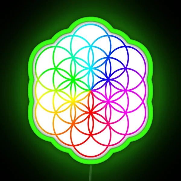 Flower Of Lifethe Flower Of Life RGB Neon Sign