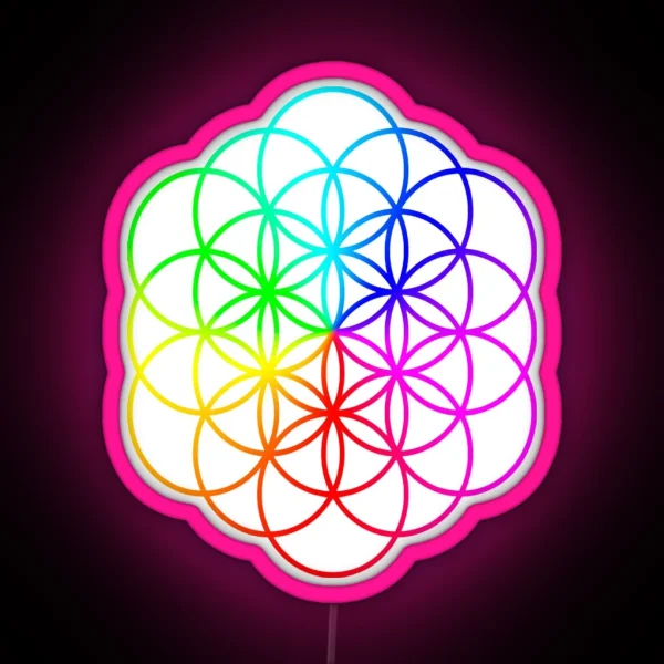 Flower Of Lifethe Flower Of Life RGB Neon Sign