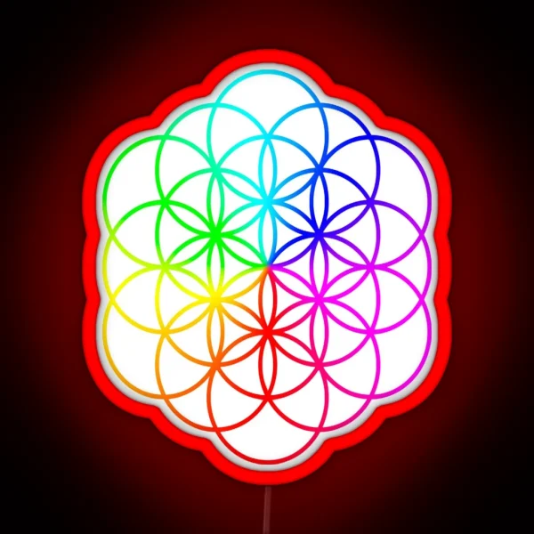 Flower Of Lifethe Flower Of Life RGB Neon Sign