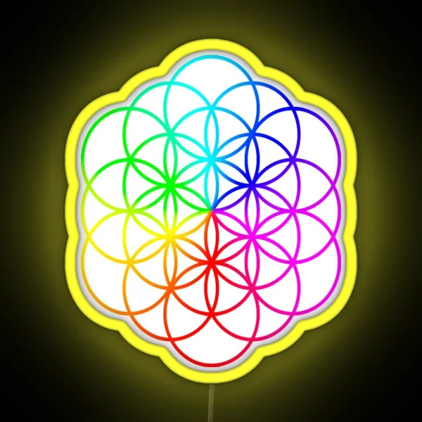 Flower Of Lifethe Flower Of Life RGB Neon Sign