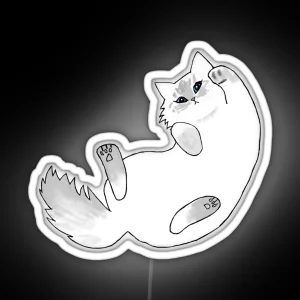 Fluffy Playful Kitten RGB Neon Sign