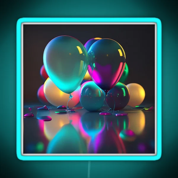 Fluorescent Balloon Game RGB Neon Sign