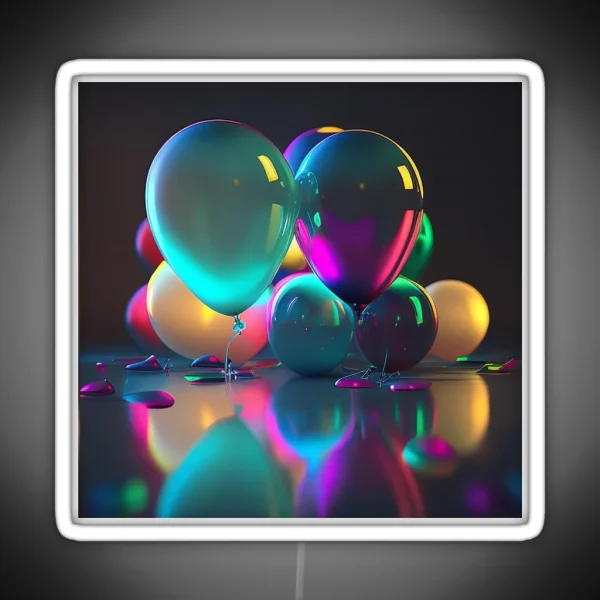 Fluorescent Balloon Game RGB Neon Sign
