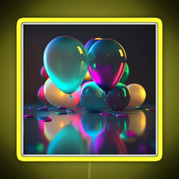 Fluorescent Balloon Game RGB Neon Sign