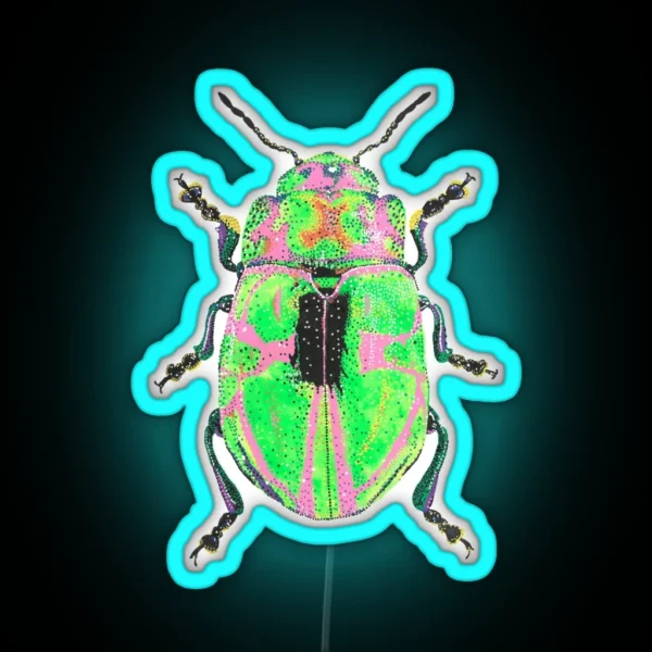 Fluorescent Beetle RGB Neon Sign