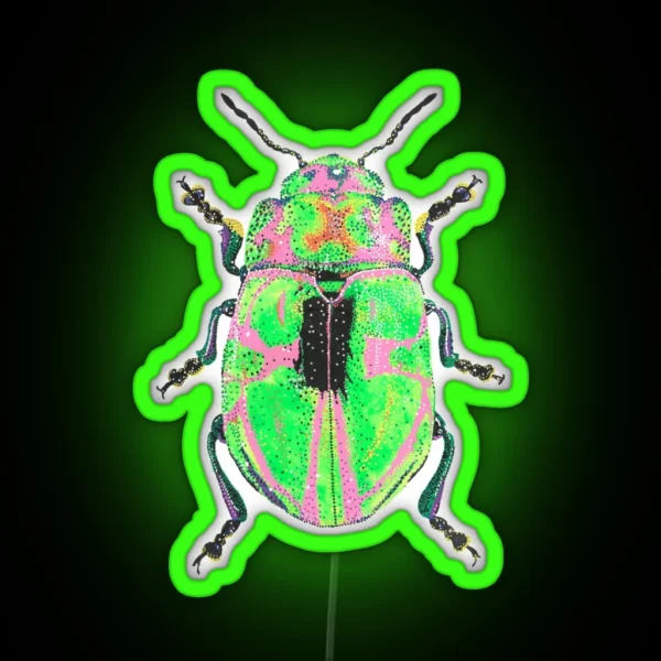 Fluorescent Beetle RGB Neon Sign