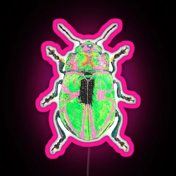 Fluorescent Beetle RGB Neon Sign