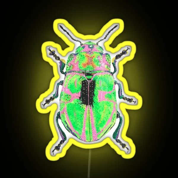 Fluorescent Beetle RGB Neon Sign