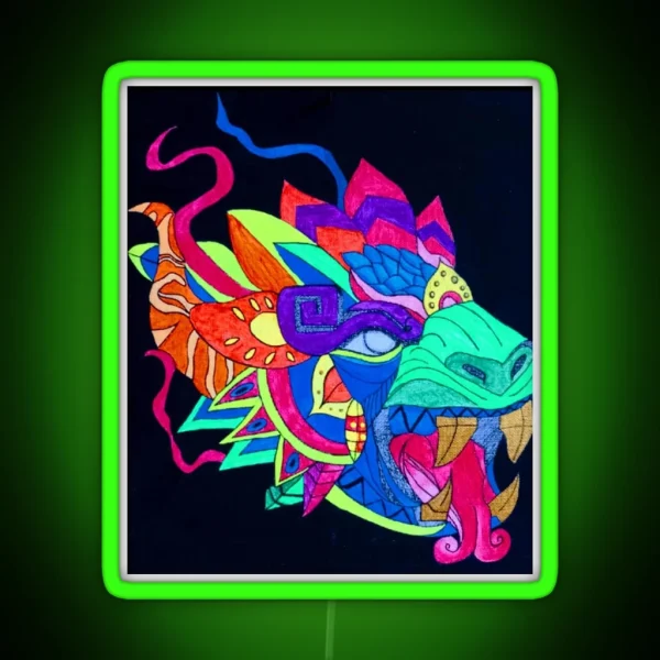 Fluorescent Dragon RGB Neon Sign
