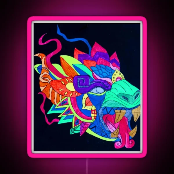 Fluorescent Dragon RGB Neon Sign