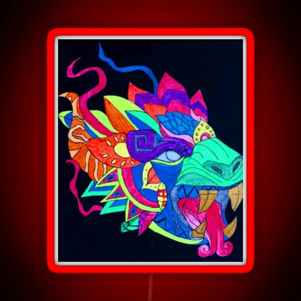Fluorescent Dragon RGB Neon Sign