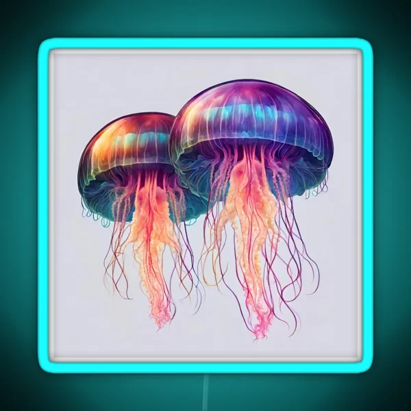 Fluorescent Jellyfish RGB Neon Sign