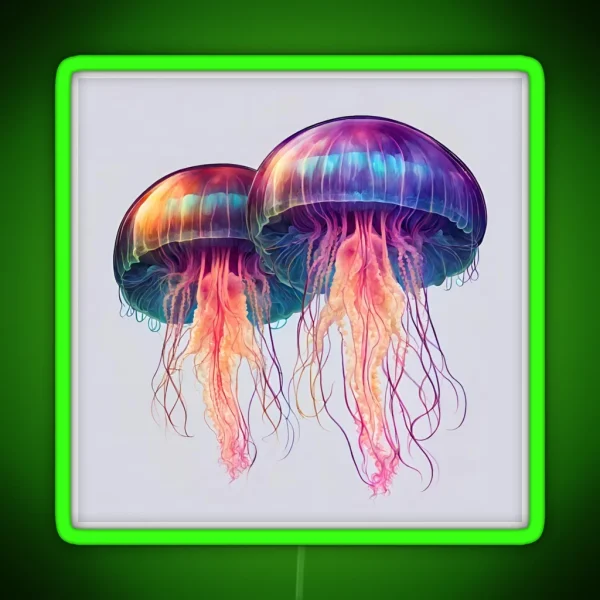 Fluorescent Jellyfish RGB Neon Sign