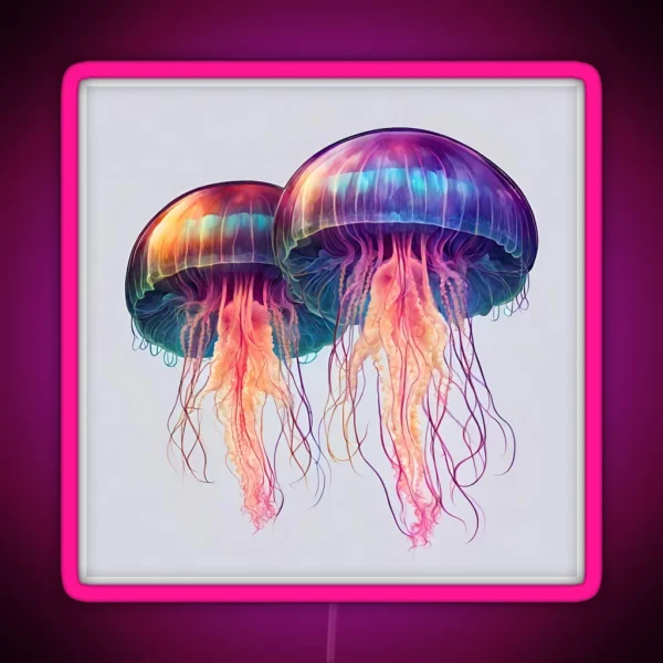 Fluorescent Jellyfish RGB Neon Sign